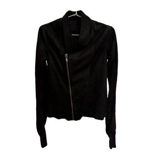 Rick Owens Black Leather Jacket